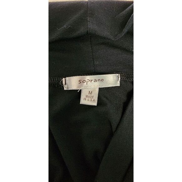 Soprano Cowl Neckline Sleeveless Black Knee Length Dress Size Medium - Picture 5 of 6